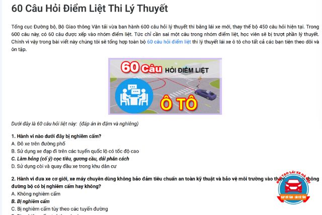 Ôn chắc 60 câu điểm liệt để yên tâm bước vào kỳ thi