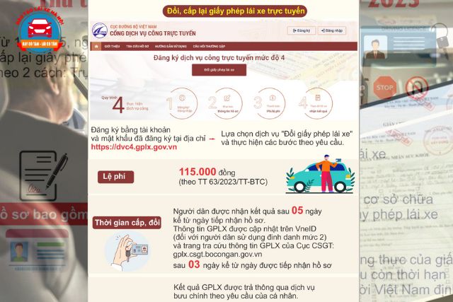 Thủ tục cấp đổi GPLX online từ năm 2025