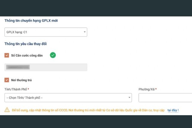 Nhập địa chỉ thường trú sau sáp nhập