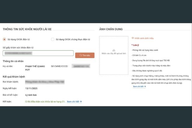 Tải file giấy khám sức khỏe điện tử