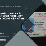 Cập Nhật Bằng E Lái Được Xe Gì Theo Luật Giao Thông Hiện Hành