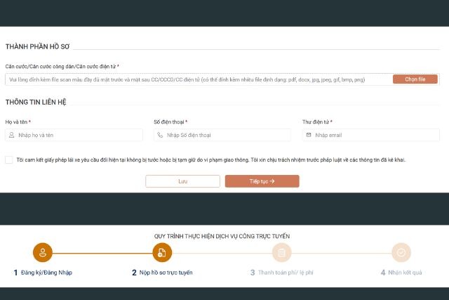 Nộp hồ sơ và thanh toán lệ phí