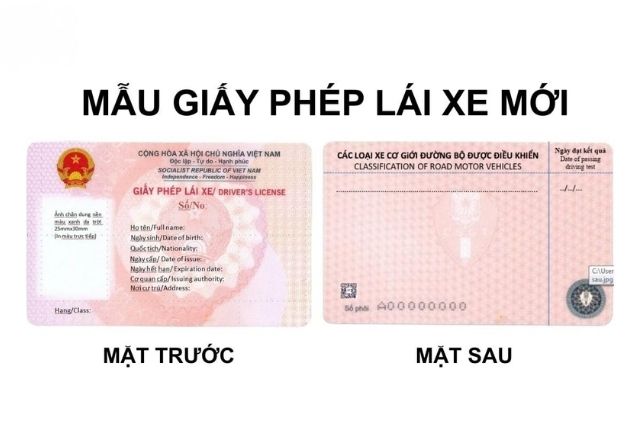 Giấy phép lái xe dạng thẻ PET đang được sử dụng tại Việt Nam.
